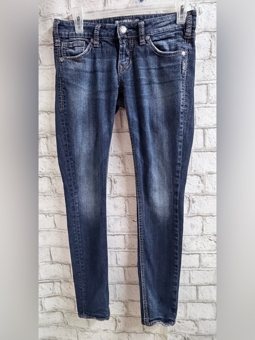 Silver Jeans Women's Dark Wash Stretch Aiko Skinny Jeans